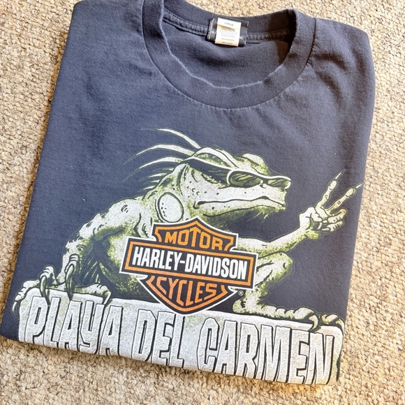 Harley-Davidson 2016 Black Playa Del Carmen Mexico Tee T-shirt Large - Picture 1 of 5